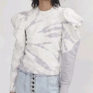 Ulla Johnson Harlan Pullover Sweater Thistle Tie Dye Womens Small Puff Sleeve